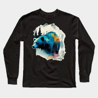 Abstract bear Long Sleeve T-Shirt